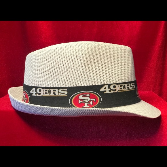 San Francisco 49ers white fedora